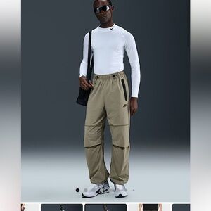 Nike tech men’s woven oversized pant HM7158-320 light army green size Large